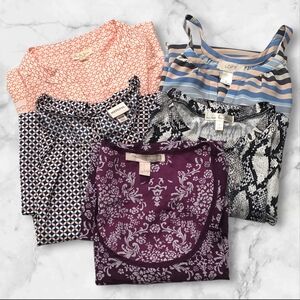 Set Of Five Women's Sleeveless Blouses Tops Shirts Size Medium (M) C62